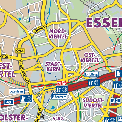 Essen - Stadtpläne und Landkarten