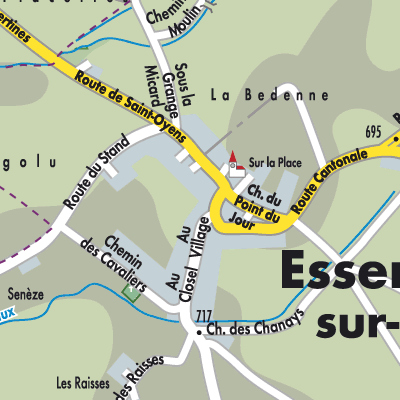 Stadtplan Essertines-sur-Rolle