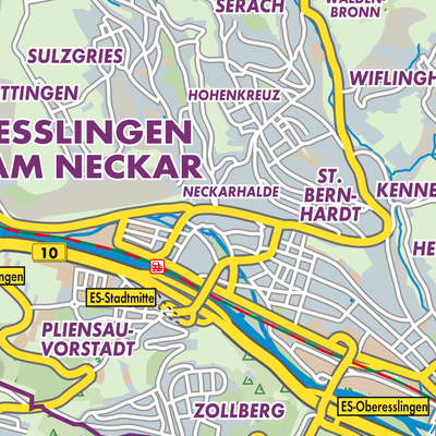 Übersichtsplan Esslingen am Neckar