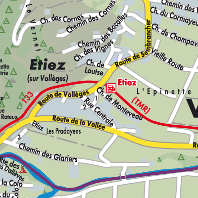 Stadtplan Etiez