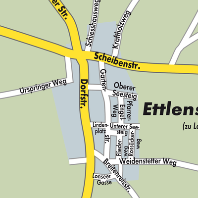 Stadtplan Ettlenschieß