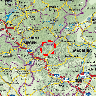 Landkarte Ewersbach