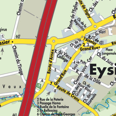 Stadtplan Eysins