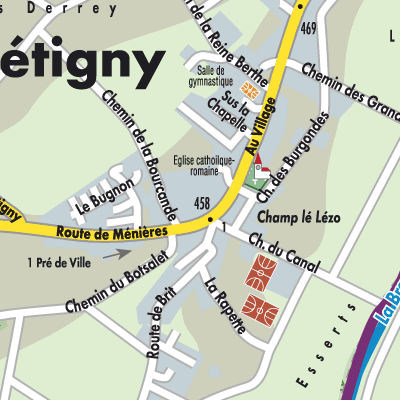Stadtplan Fétigny