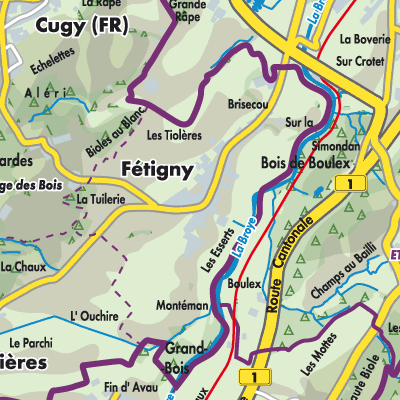 Übersichtsplan Fétigny