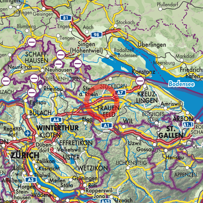 Landkarte Felben-Wellhausen