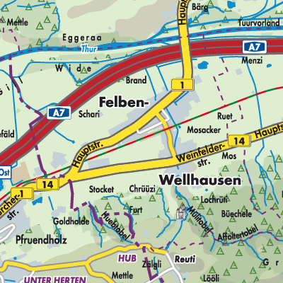 Übersichtsplan Felben-Wellhausen