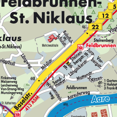 Stadtplan Feldbrunnen-St. Niklaus