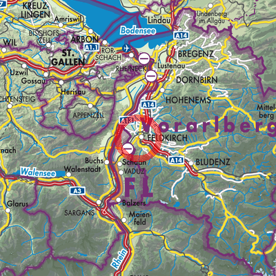 Landkarte Feldkirch