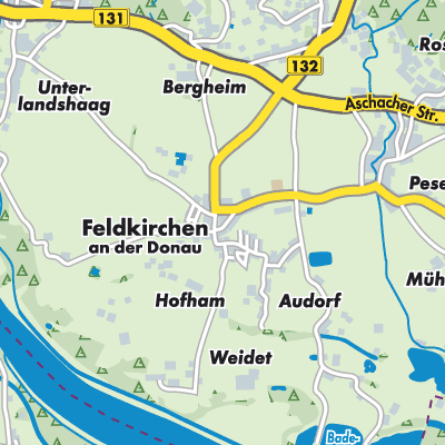 Übersichtsplan Feldkirchen an der Donau