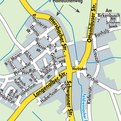 Stadtplan Feldrennach