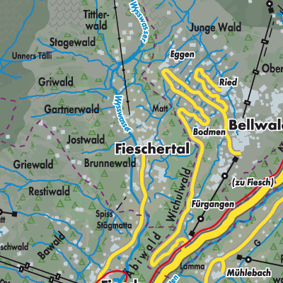 Übersichtsplan Fieschertal