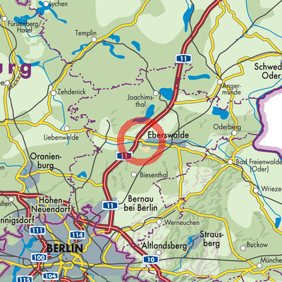 Landkarte Finowfurt
