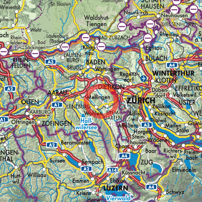 Landkarte Fischbach-Göslikon