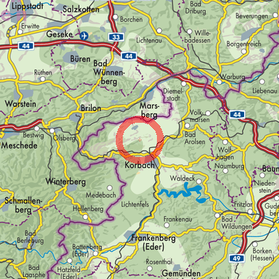 Landkarte Flechtdorf