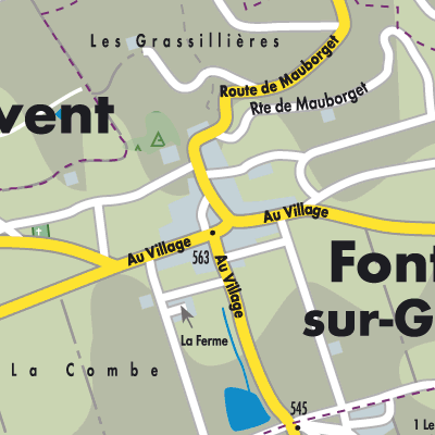 Stadtplan Fontaines-sur-Grandson