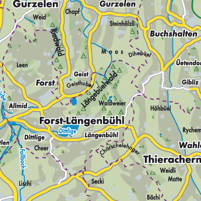 Übersichtsplan Forst-Längenbühl