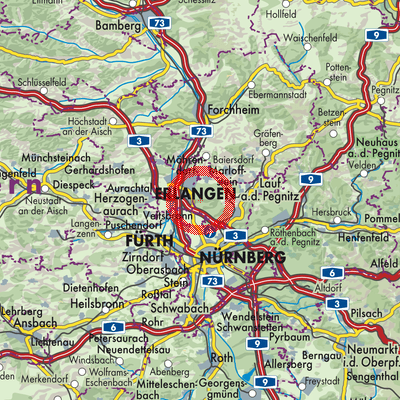 Landkarte Forst Tennenlohe