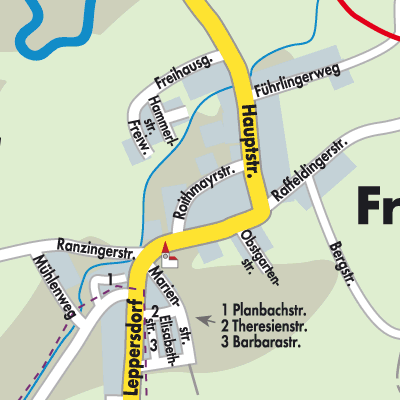 Stadtplan Fraham
