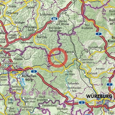 Landkarte Frammersbacher Forst