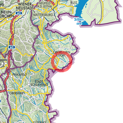 Landkarte Frankenau-Unterpullendorf/Frakanava-Dolnja Pulja