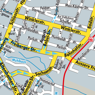 Stadtplan Frankenberg/Sachsen