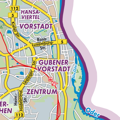 Übersichtsplan Frankfurt (Oder)