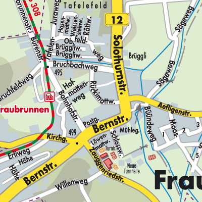Stadtplan Fraubrunnen