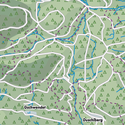 Übersichtsplan Frauenberger und Duschlberger Wald