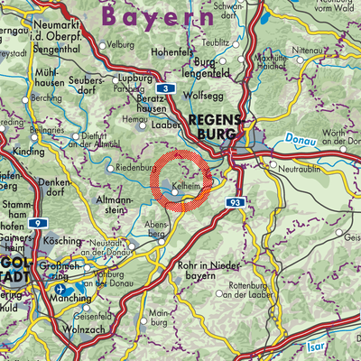 Landkarte Fraunhäusl Kelheim (Biergarten)
