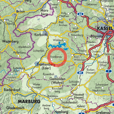 Landkarte Frebershausen