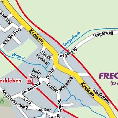 Stadtplan Freckleben