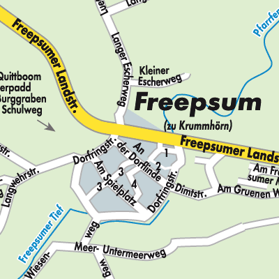 Stadtplan Freepsum