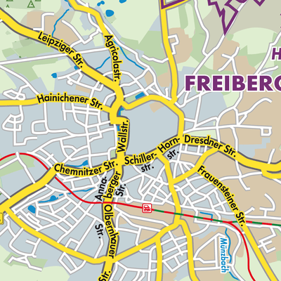 Übersichtsplan Freiberg