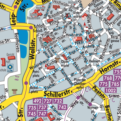 Stadtplan Freiberg