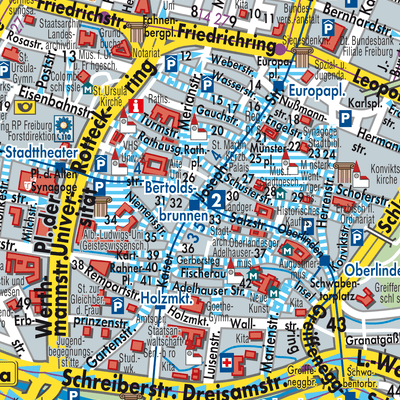Stadtplan Freiburg im Breisgau