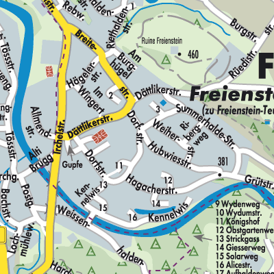 Stadtplan Freienstein-Teufen