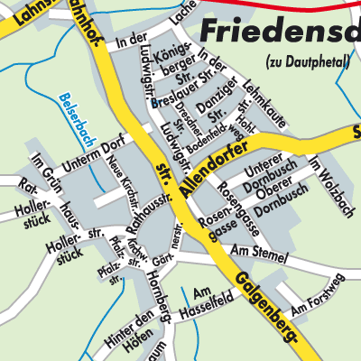 Stadtplan Friedensdorf