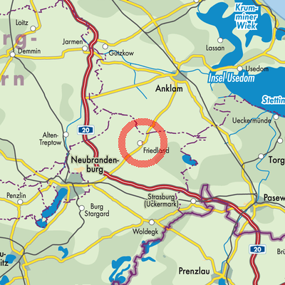 Landkarte Friedland