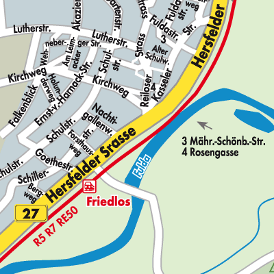 Stadtplan Friedlos