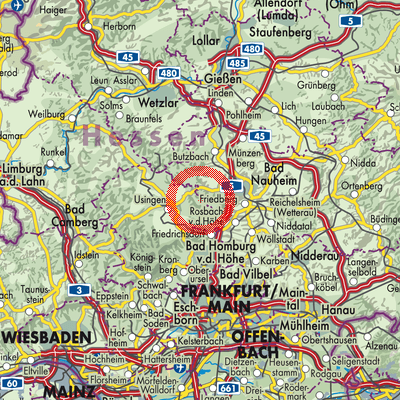 Landkarte Friedrichsthal