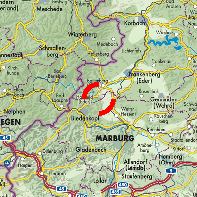 Landkarte Frohnhausen