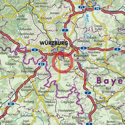Landkarte Fuchsstadt