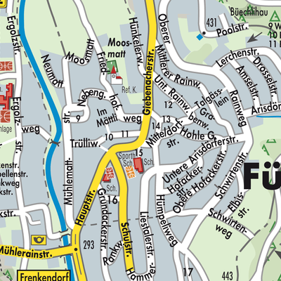 Stadtplan Füllinsdorf