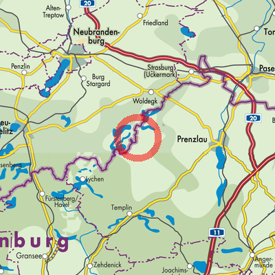 Landkarte Fürstenau