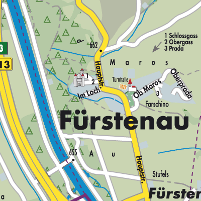 Stadtplan Fürstenau