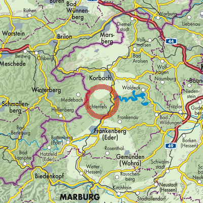Landkarte Fürstenberg