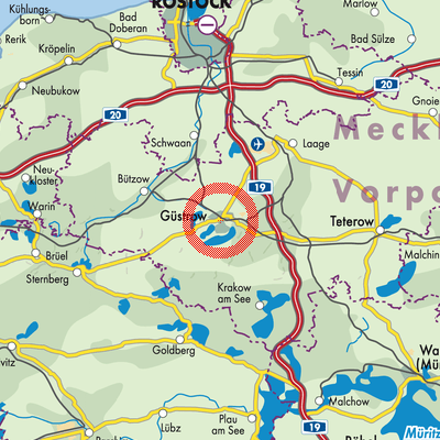 Güstrow - Stadtpläne und Landkarten