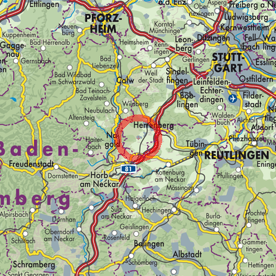 Landkarte Gäufelden-Öschelbronn