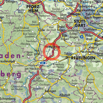 Landkarte Gäufelden-Tailfingen